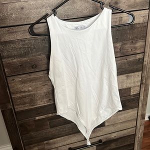 Zara white tank body suit